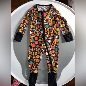Little Sleepies Candy and Pumpkin Halloween Kids Footie, Convertible